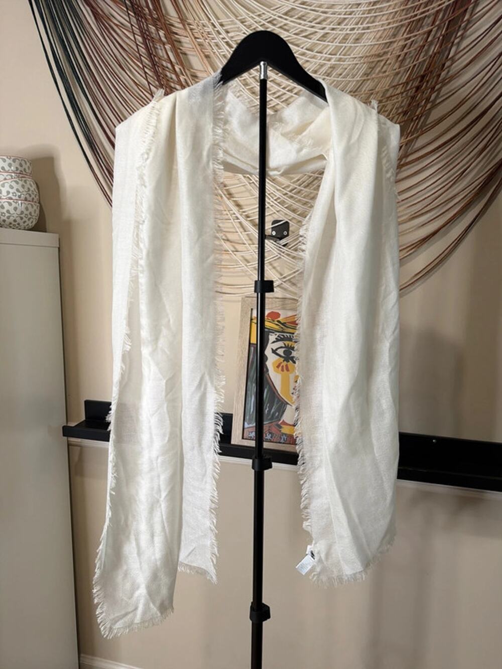 Nordstrom’s cashmere and silk scarf WOT cream 3317
